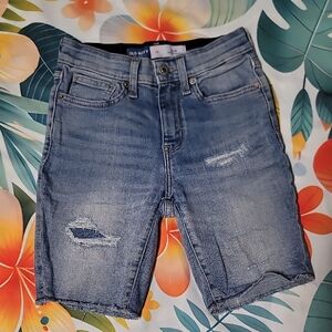 Old Navy Boys Distressed Blue Jean Shorts Sz (10)